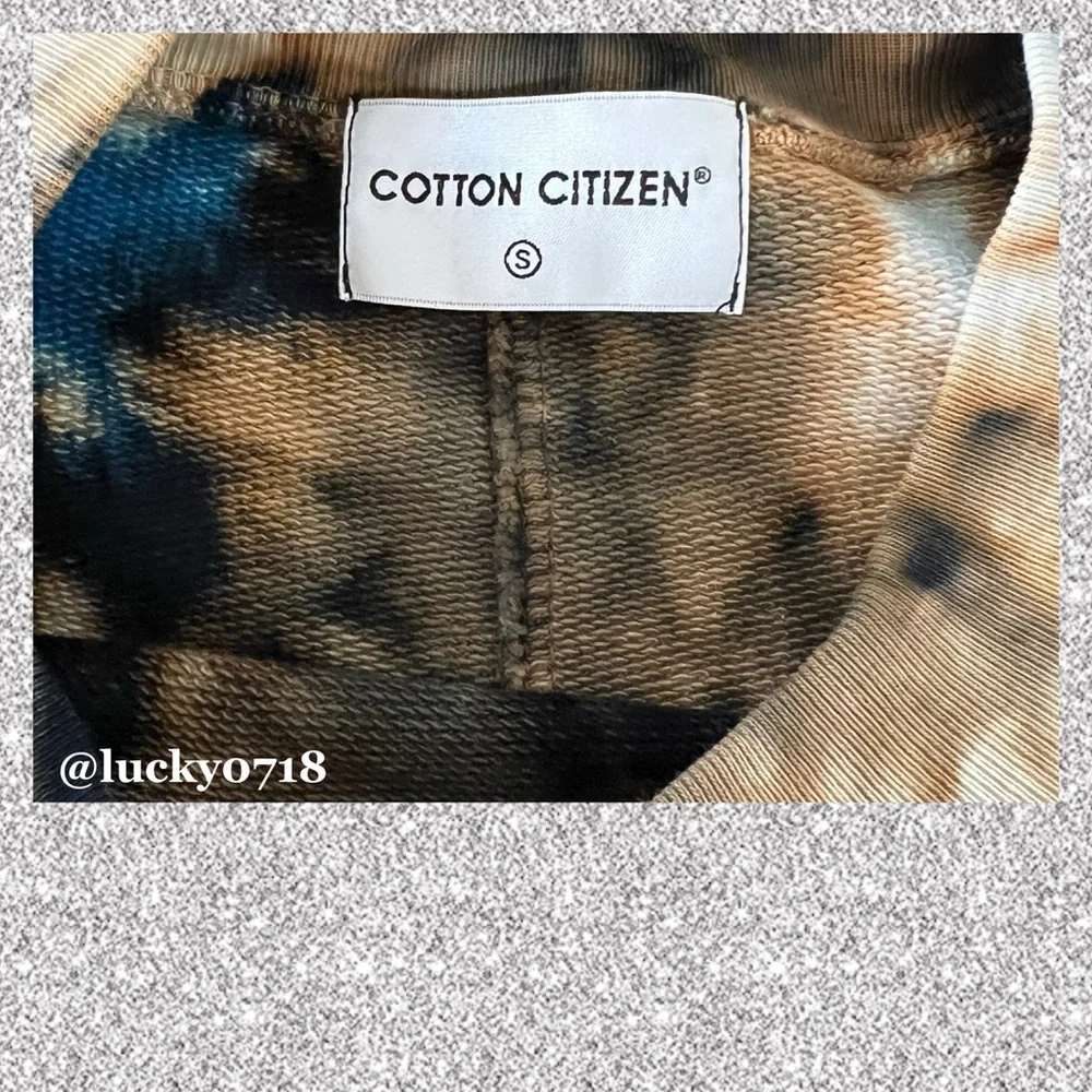 Cotton Citizen EUC Milan Crew Mock Neck Sweatshirt in Electric Current Sz S - Picture 5 of 7